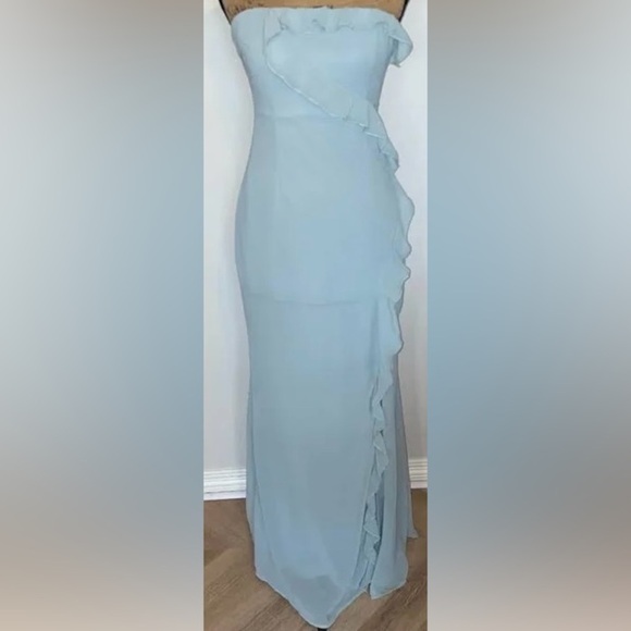 LULUS Prom Wedding Bridesmaid Sexy Flowy Romantic Elegant Maxi Dress - Picture 4 of 4